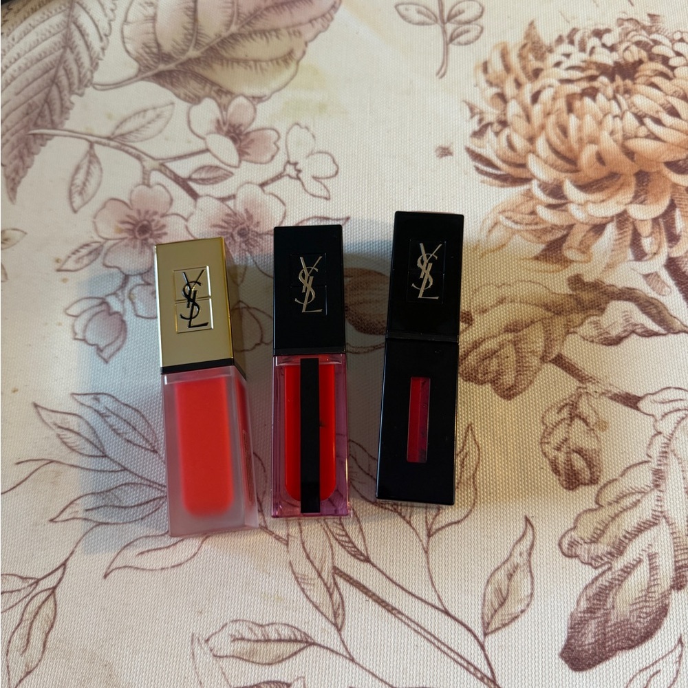 Yves Saint Laurent Rouge Pur Couture Lipstick Set - 3 pcs bundle